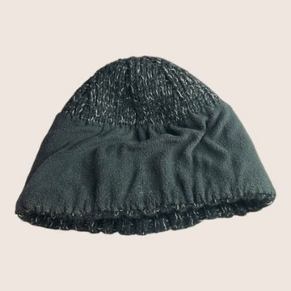 🖤 TARA 100% HANDSPUN WOOL HANDMADE KNIT LINED BEANIE CAP HAT TOQUE BLACK CREAM - Picture 3 of 5
